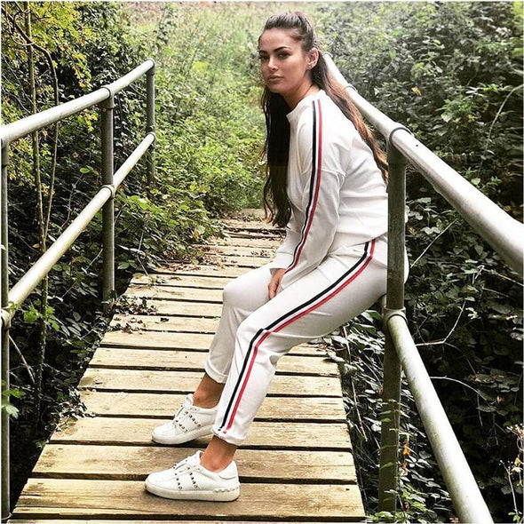2017 Autumn and Winter Ladies Hoody Sportswear Set Solid Pocket Women's Casual Tracksuits Track Suit Women Clothing Set