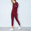 2017 Autumn and Winter Ladies Hoody Sportswear Set Solid Pocket Women's Casual Tracksuits Track Suit Women Clothing Set