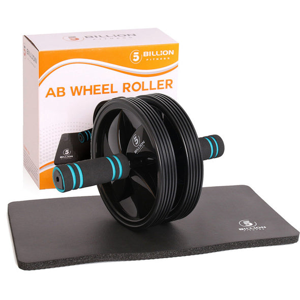 Dual Ab Roller Wheel Exercise Wheel With Foam Grip Handles Abs Exercise for Home Gym Equipment Abdominal Core Exercise With Pad