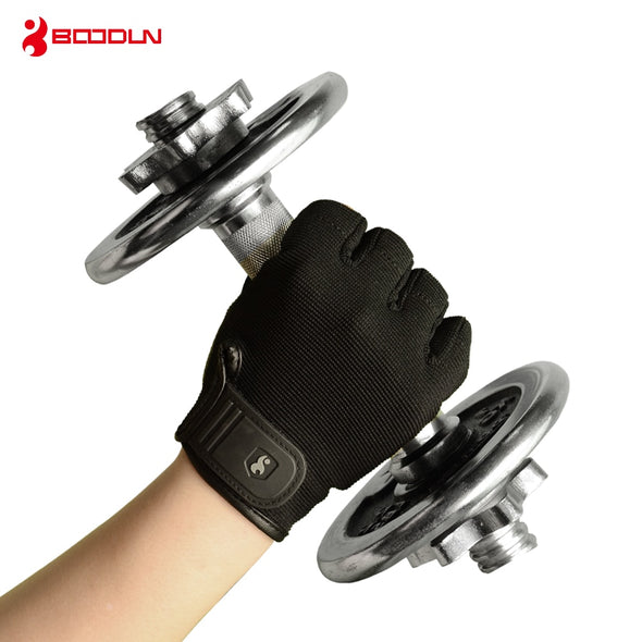 Boodun Gym Gloves Fitness Men Leather Outdoors Sports Weight Lifting Gloves Men Bodybuilding Fitness Exercise Women Gloves S-XL
