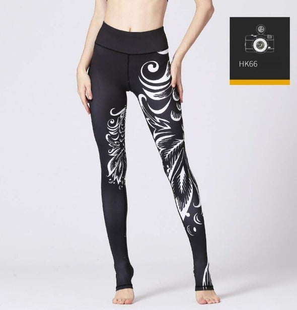2018 Printed Yoga Pants Women High Waist Yoga Leggings for Fitness Sports Tight Pants Seamless Running Leggings Sport Trousers