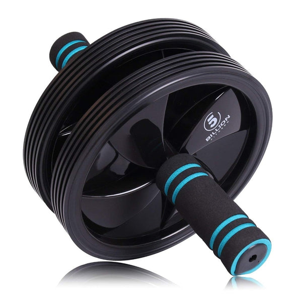 Dual Ab Roller Wheel Exercise Wheel With Foam Grip Handles Abs Exercise for Home Gym Equipment Abdominal Core Exercise With Pad