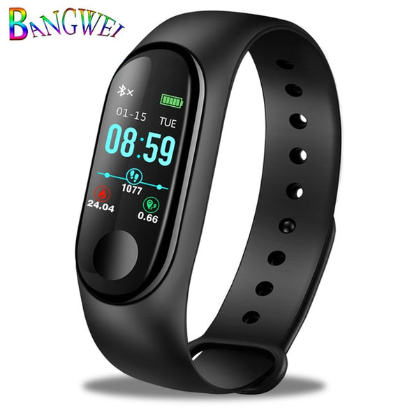 BANGWEI Smart Bracelet Sport Watch Blood Pressure Heart Rate Monitoring Pedometer Information Call Reminder Fitness Watch Men