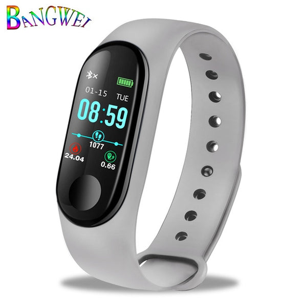 BANGWEI Smart Bracelet Sport Watch Blood Pressure Heart Rate Monitoring Pedometer Information Call Reminder Fitness Watch Men
