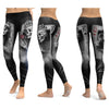 LI-FI Skull Leggings Yoga Pants Women Sports Pants Fitness Running Sexy Push Up Gym Wear Elastic Slim Workout Leggings