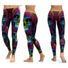 LI-FI Skull Leggings Yoga Pants Women Sports Pants Fitness Running Sexy Push Up Gym Wear Elastic Slim Workout Leggings