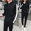 2018 Autumn Mens Track Suit 2 Piece Set Sweatshirt And Joggers Pants Sportsuits Cotton Pullover Hoodies Trouser plus size M-5XL