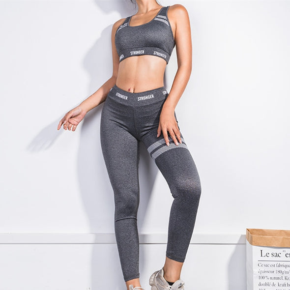 2019 Fitness Yoga Set Sport Leggings Pants Women Sport Suit Gym Sports Wear Two Piece Set Sportswear Yoga Suits Jogging Woman