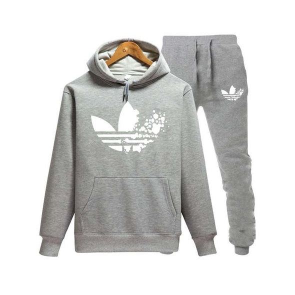 2019 Classic Brand Logo print Hoodie + Pants Two Piece Sweat Set Jogger Track Suit Quality tracksuit men clothes men Casual Set