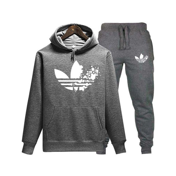 2019 Classic Brand Logo print Hoodie + Pants Two Piece Sweat Set Jogger Track Suit Quality tracksuit men clothes men Casual Set