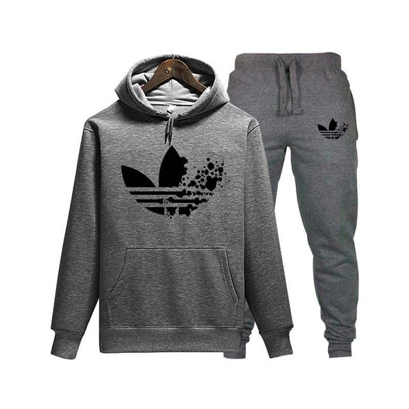 2019 Classic Brand Logo print Hoodie + Pants Two Piece Sweat Set Jogger Track Suit Quality tracksuit men clothes men Casual Set