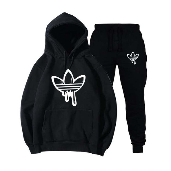 2019 Classic Brand Logo print Hoodie + Pants Two Piece Sweat Set Jogger Track Suit Quality tracksuit men clothes men Casual Set