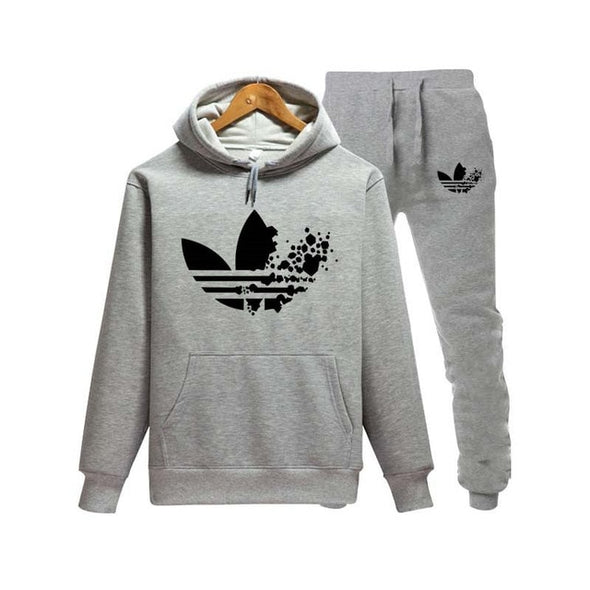 2019 Classic Brand Logo print Hoodie + Pants Two Piece Sweat Set Jogger Track Suit Quality tracksuit men clothes men Casual Set