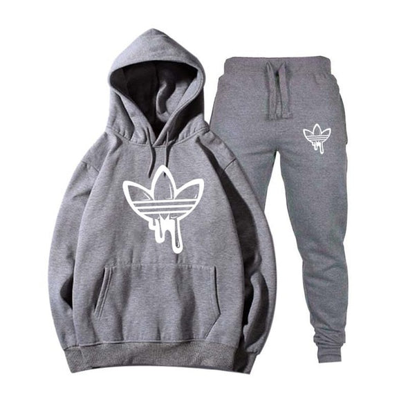 2019 Classic Brand Logo print Hoodie + Pants Two Piece Sweat Set Jogger Track Suit Quality tracksuit men clothes men Casual Set