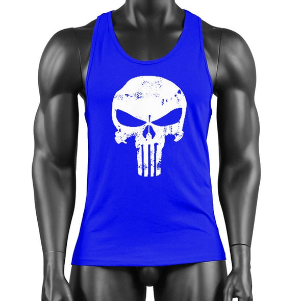 Print Skull Shirt Cotton Bodybuilding Tank Tops Men Gyms Wear Workout Clothes For Fitness Singlet Muscle Debardeur Homme 2018