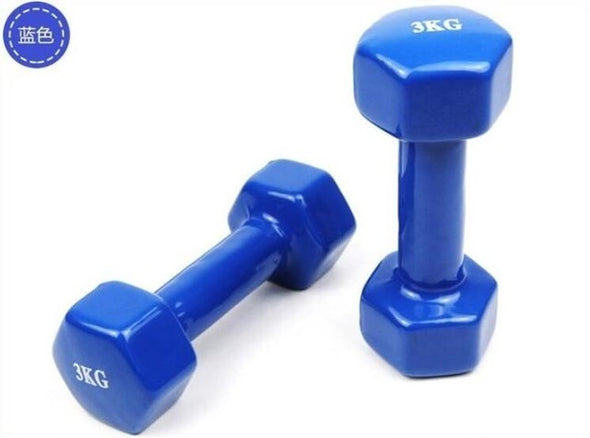 3kg/pcs*2 skidproof Figure Dumbbells Fitness Equipments special for women AEROBICS Lose weight