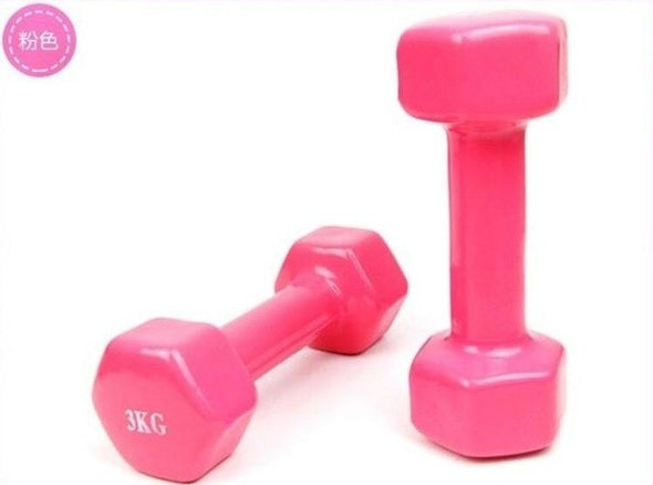 3kg/pcs*2 skidproof Figure Dumbbells Fitness Equipments special for women AEROBICS Lose weight