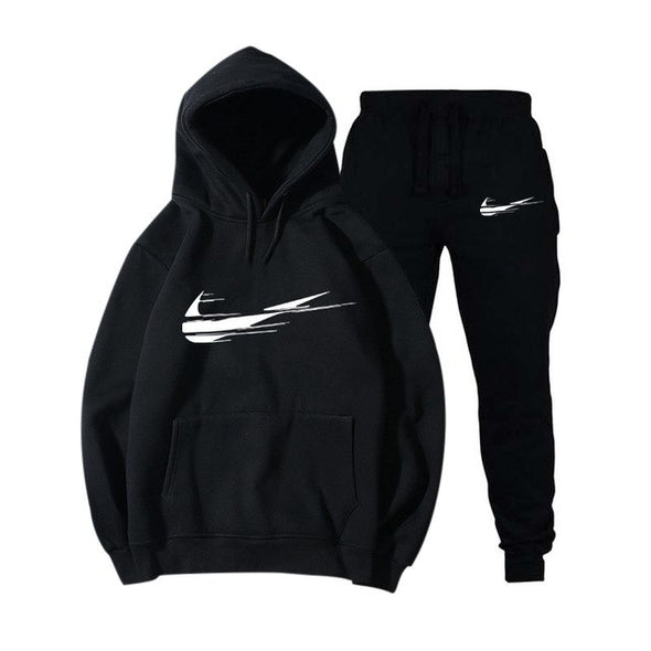 2019 Brand Logo printBrand Tracksuit Men Sporting Two piece suit hoodie+Pants Casual Track Suit Men autumn Winter Sweatshirt