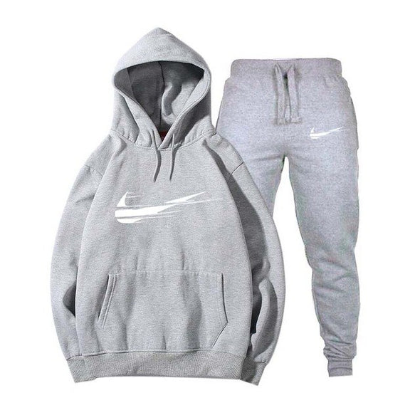 2019 Brand Logo printBrand Tracksuit Men Sporting Two piece suit hoodie+Pants Casual Track Suit Men autumn Winter Sweatshirt