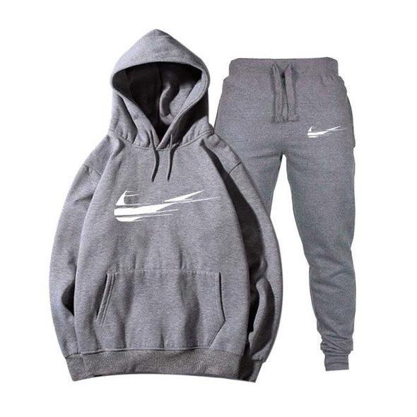 2019 Brand Logo printBrand Tracksuit Men Sporting Two piece suit hoodie+Pants Casual Track Suit Men autumn Winter Sweatshirt