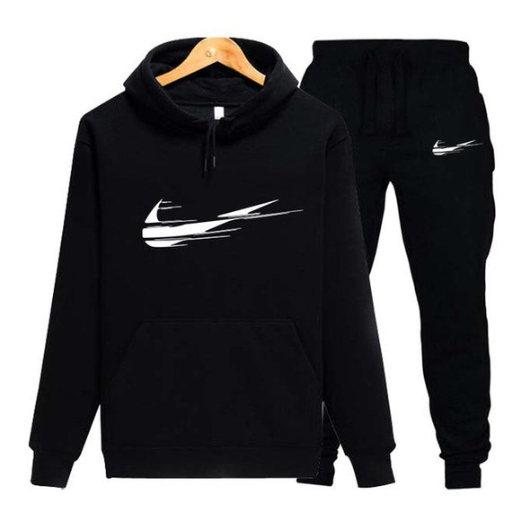 2019 Brand Logo printBrand Tracksuit Men Sporting Two piece suit hoodie+Pants Casual Track Suit Men autumn Winter Sweatshirt