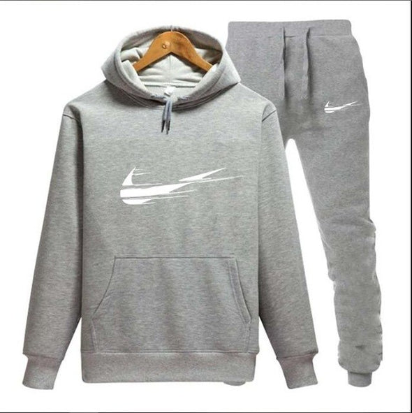 2019 Brand Logo printBrand Tracksuit Men Sporting Two piece suit hoodie+Pants Casual Track Suit Men autumn Winter Sweatshirt