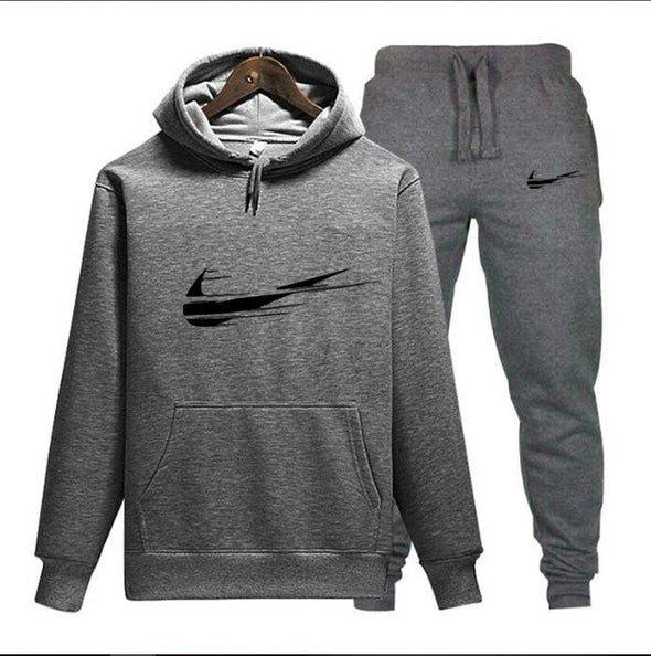 2019 Brand Logo printBrand Tracksuit Men Sporting Two piece suit hoodie+Pants Casual Track Suit Men autumn Winter Sweatshirt