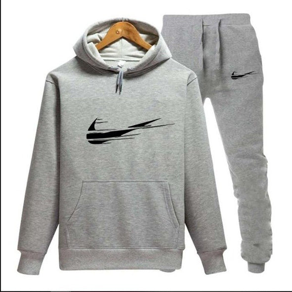 2019 Brand Logo printBrand Tracksuit Men Sporting Two piece suit hoodie+Pants Casual Track Suit Men autumn Winter Sweatshirt