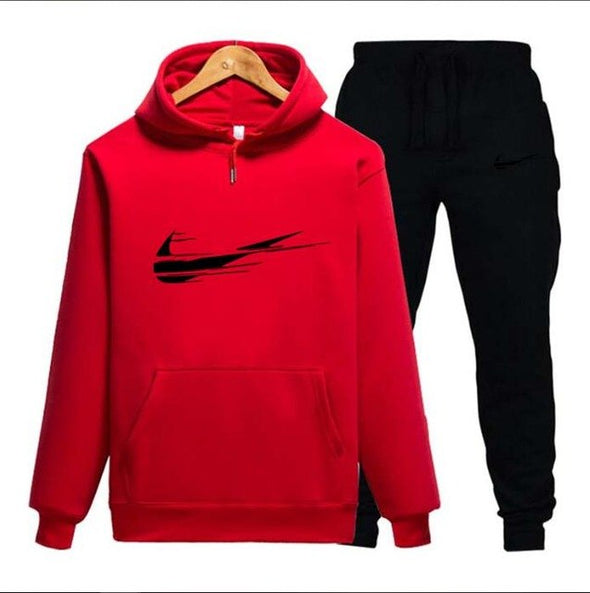 2019 Brand Logo printBrand Tracksuit Men Sporting Two piece suit hoodie+Pants Casual Track Suit Men autumn Winter Sweatshirt