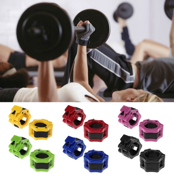 2Pcs Dumbbell Locking Buckle Barbell Rod Clamp Weight Exercise Fitness Accessory
